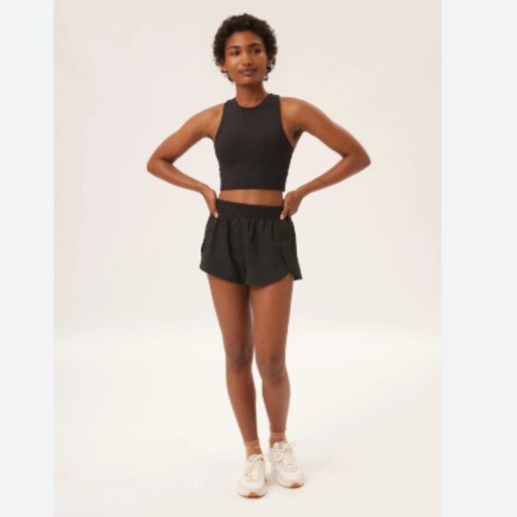 Girlfriend Collective Black Trail Shorts - Picture 1 of 4